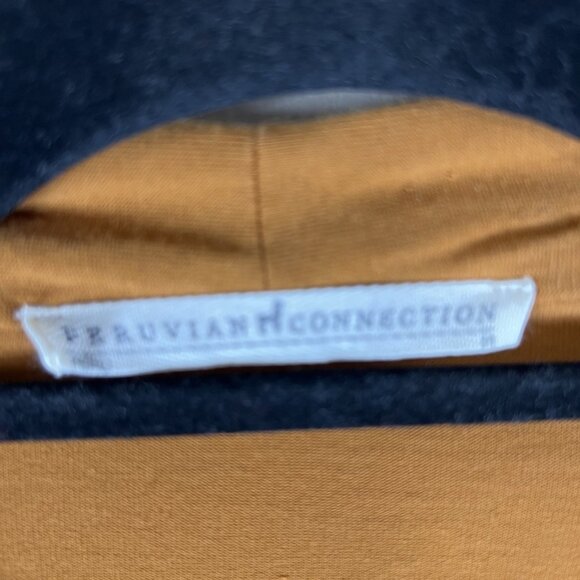 Peruvian‎ Connection Pima Cotton Top, Size M Rust Cyprus Faux Wrap Stretch Knit - Picture 4 of 8